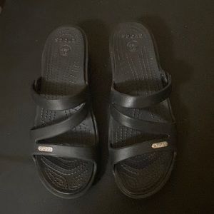 Womens Crocs Patricia sandal flip flop Size 8 black
